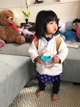 「Ralph Lauren」｜「アイテム（ワンピース/ドレス）」を使った、AO❤︎さん（キッズ・70cm）の春コーディネート