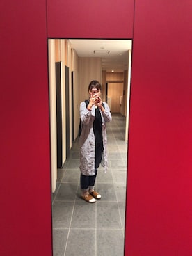 「BEAMS BOY（ビームスボーイ）のBEAMS BOY / ストライプ B.D. シャツワンピース（シャツワンピース、ブルー系）」を使った、Konoさん（レディース・166cm）の春コーディネート