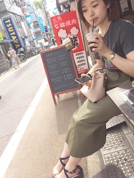 「ANAKI（アナキ）のアイテム」を使った、Shioriさん（レディース・158cm）の夏コーディネート