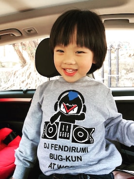 「FENDI（フェンディ）のアイテム」を使った、Remus Hoさん（キッズ・100cm）の冬コーディネート