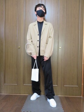 「MM6 Maison Margiela（ｴﾑｴﾑｼｯｸｽ ﾒｿﾞﾝ ﾏﾙｼﾞｪﾗ）のアイテム（パンツ）」を使った、yuyaさん（メンズ・170cm）の春コーディネート