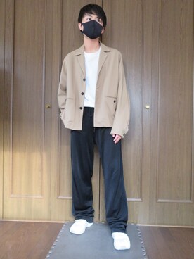 「MM6 Maison Margiela（ｴﾑｴﾑｼｯｸｽ ﾒｿﾞﾝ ﾏﾙｼﾞｪﾗ）のアイテム（パンツ）」を使った、yuyaさん（メンズ・170cm）の春コーディネート