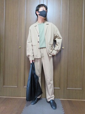 「URU（ウル）のアイテム（テーラードジャケット）」を使った、yuyaさん（メンズ・170cm）の春コーディネート