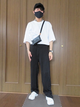 「MM6 Maison Margiela（ｴﾑｴﾑｼｯｸｽ ﾒｿﾞﾝ ﾏﾙｼﾞｪﾗ）のアイテム（パンツ）」を使った、yuyaさん（メンズ・170cm）の夏コーディネート