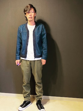 「Paul Smith（ポールスミス）のアイテム（デニムジャケット）」を使った、しんのすけさん（メンズ・167cm）の秋コーディネート