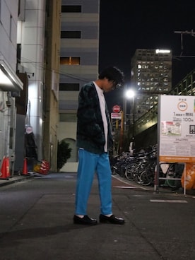 「N.HOOLYWOOD（N.ハリウッド）のアイテム（シューズ）」を使った、かいとの日常さん（メンズ・170cm）の冬コーディネート