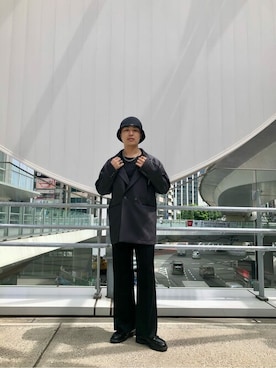 「アイテム（テーラードジャケット）」を使った、かいとの日常さん（メンズ・170cm）の夏コーディネート