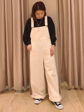 「Green　Parks（グリーンパークス）のアイテム（オールインワン・サロペット）」を使った、chanmmmさん（レディース・150cm）の春コーディネート