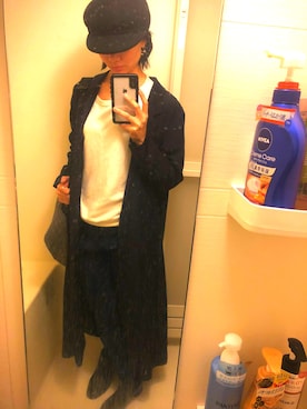 「アイテム（イヤリング）」を使った、ボンボンさん（レディース・164cm・20代）の秋コーディネート