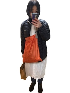 「UNIQLO（ユニクロ）のエクストラファインメリノリブタートルネックセーター（長袖）（ニット/セーター）」を使った、糖さん（レディース・160cm）の冬コーディネート