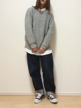 「CONVERSE（コンバース）のconverse（コンバース） ALL STAR OX（オールスターOX）（スニーカー）」を使った、reiさん（レディース・160cm）の秋コーディネート