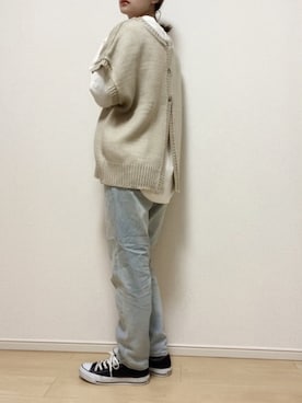 「CONVERSE（コンバース）のconverse（コンバース） ALL STAR OX（オールスターOX）（スニーカー）」を使った、reiさん（レディース・160cm）の冬コーディネート