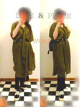 ワンピースを使った ネクタイ風 の人気ファッションコーディネート Wear