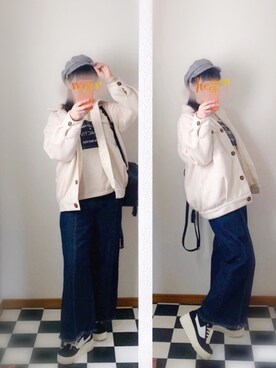 白 ネイビーチェックコーデ の人気ファッションコーディネート Wear