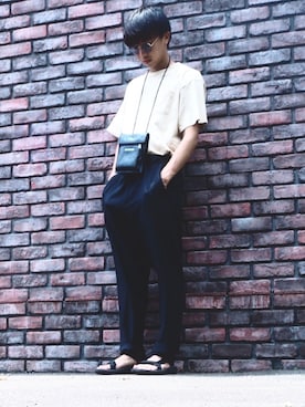 「BALENCIAGA」｜「アイテム（メッセンジャーバッグ）」を使った、daikiさん（メンズ・172cm）の夏コーディネート