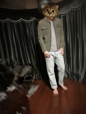 「日常」｜「アイテム（ブルゾン）」を使った、嘿咻的皮总さん（メンズ・184cm）の春コーディネート