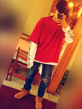 「L.H.P Private Brand（エルエイチピープライベートブランド）のアイテム（スウェット）」を使った、keiさん（メンズ・170cm）の春コーディネート