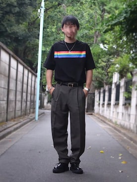 「XANDER ZHOUのアイテム」を使った、shion「RASIC」さん（メンズ・168cm）の夏コーディネート