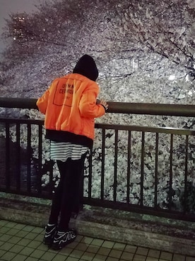 「OPENING CEREMONY（オープニングセレモニー）のアイテム（ミリタリージャケット）」を使った、kimzyさん（レディース・170cm）の春コーディネート