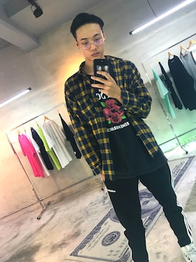 「BLACK SCALE（ブラックスケール）のアイテム」を使った、Chrisさん（メンズ・175cm）の春コーディネート