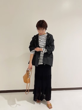「春めきシューズ」｜「アイテム（モッズコート）」を使った、KOSUGI_162cmさん（レディース・161cm）の春コーディネート
