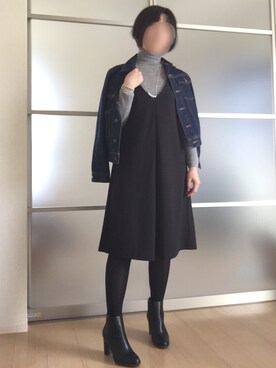 「RANDA」｜「アイテム（デニムジャケット）」を使った、maiさん（レディース・164cm）の春コーディネート