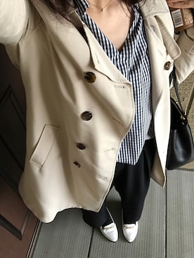 「COACH」｜「アイテム（トレンチコート）」を使った、maiさん（レディース・164cm）の春コーディネート
