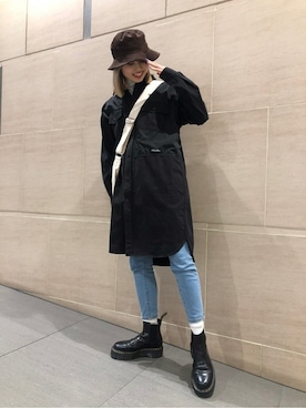 「MILKFED.（ミルクフェド）のアイテム（ショルダーバッグ）」を使った、MILKFED. HEAD OFFICEさん（レディース・170cm）の冬コーディネート