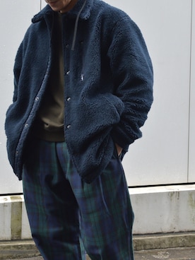 「is-ness（イズネス）のアイテム（パンツ）」を使った、Yagi🐐さん（メンズ・173cm）の冬コーディネート