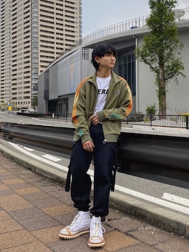 「NERDY（ノルディ）のアイテム（ジャケット/アウター）」を使った、sa_ri_99さん（メンズ・164cm）の春コーディネート