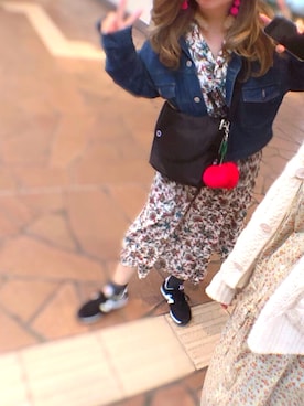 「GRL（グレイル）のアイテム（デニムジャケット）」を使った、®️さん（レディース・151cm）の春コーディネート