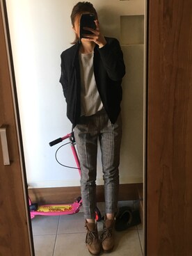 「reca（レカ）のアイテム（MA-1）」を使った、はらぺこあおむしさん（レディース・157cm）の冬コーディネート