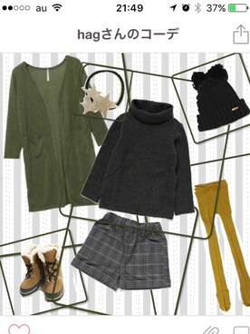 「BNT（ビーエヌティー　　）のアイテム」を使った、hugさん（キッズ・100cm）の冬コーディネート