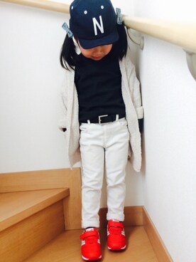 「BNT（ビーエヌティー　　）のアイテム」を使った、hugさん（キッズ・100cm）の春コーディネート