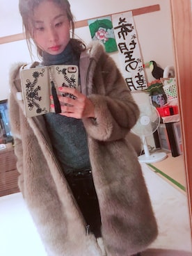 「Mila Owen（ミラオーウェン）のアイテム（モッズコート）」を使った、NAOさん（レディース・161cm）の冬コーディネート