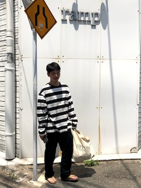 「nonnative（ノンネイティブ）のアイテム（スラックス）」を使った、JinwooParkさん（メンズ・174cm）の夏コーディネート