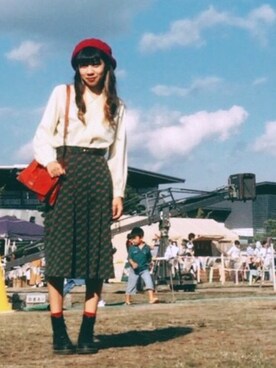 スカート グリーン系 を使った 昭和レトロ の人気ファッションコーディネート Wear