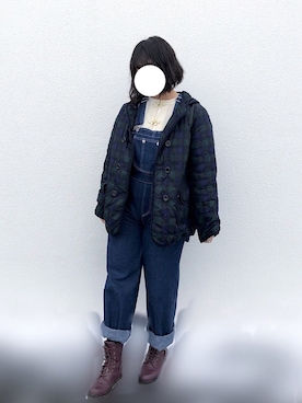 「SpRay（スプレイ）のアイテム（オールインワン・サロペット）」を使った、𝙼𝚒𝚘𝚗𝚊𝚗𝚘さん（レディース・154cm）の春コーディネート