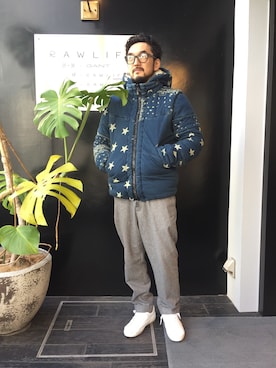 「RAWLIFE（ロウライフ）のアイテム」を使った、shiroさん（メンズ・167cm）の冬コーディネート