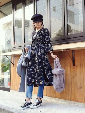 「stylebar」｜「アイテム（その他アウター）」を使った、STYLEDOORさん（レディース・162cm）の冬コーディネート