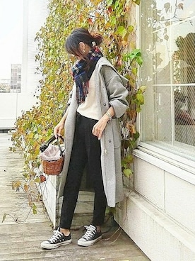 「stylebar」｜「アイテム（その他アウター）」を使った、STYLEDOORさん（レディース・162cm）の冬コーディネート