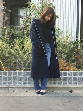 「stylebar」｜「アイテム（その他アウター）」を使った、STYLEDOORさん（レディース・157cm）の冬コーディネート