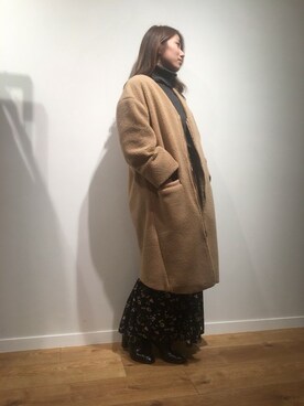 「stylebar」｜「アイテム（その他アウター）」を使った、STYLEDOORさん（レディース・157cm）の冬コーディネート