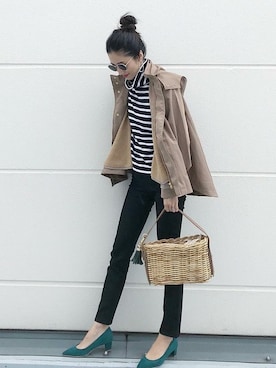 「stylebar」｜「アイテム（その他アウター）」を使った、STYLEDOORさん（レディース・167cm）の秋コーディネート
