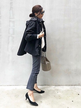 「stylebar」｜「アイテム（その他アウター）」を使った、STYLEDOORさん（レディース・154cm）の秋コーディネート