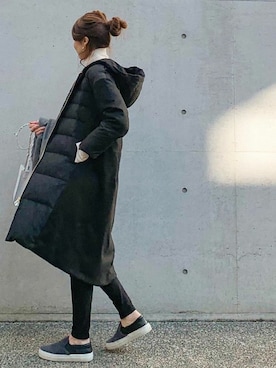 「stylebar」｜「アイテム（ダウンジャケット/コート）」を使った、STYLEDOORさん（レディース・169cm）の冬コーディネート