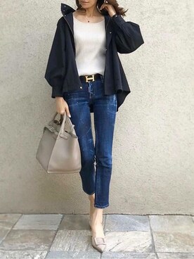 「Emma Taylor（エマテイラー）のアイテム（ブルゾン）」を使った、STYLEDOORさん（レディース・164cm）の春コーディネート