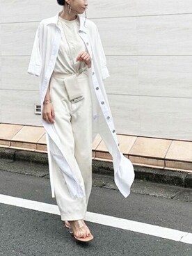 「stylebar」｜「アイテム（シャツワンピース）」を使った、STYLEDOORさん（レディース・159cm）の夏コーディネート
