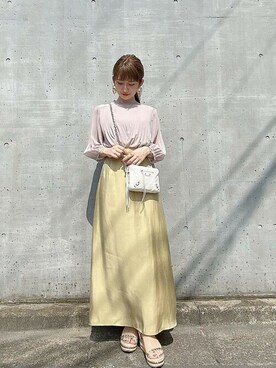 「CIENA（シエナ）のアイテム（パンツ）」を使った、STYLEDOORさん（レディース・163cm）の夏コーディネート