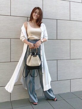 「stylebar」｜「アイテム（シャツワンピース）」を使った、STYLEDOORさん（レディース・163cm）の夏コーディネート